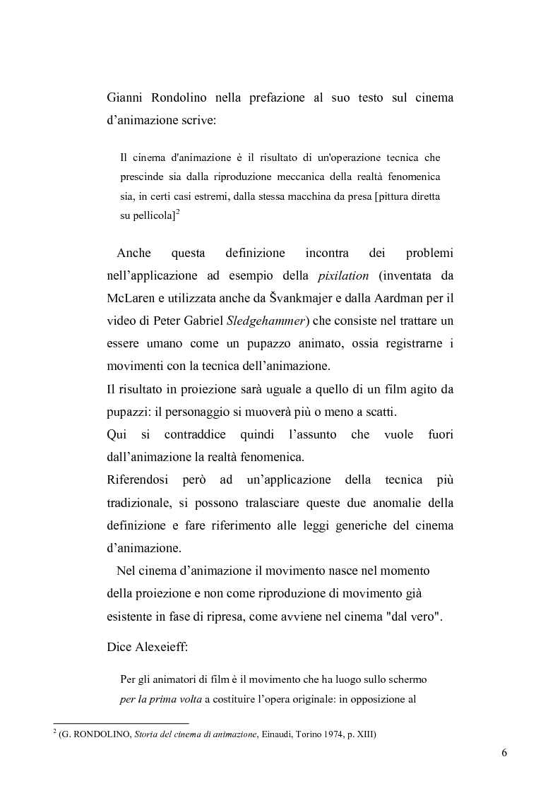Anteprima della tesi: L'altra animazione: il cinema dei pupazzi e degli oggetti animati, Pagina 5