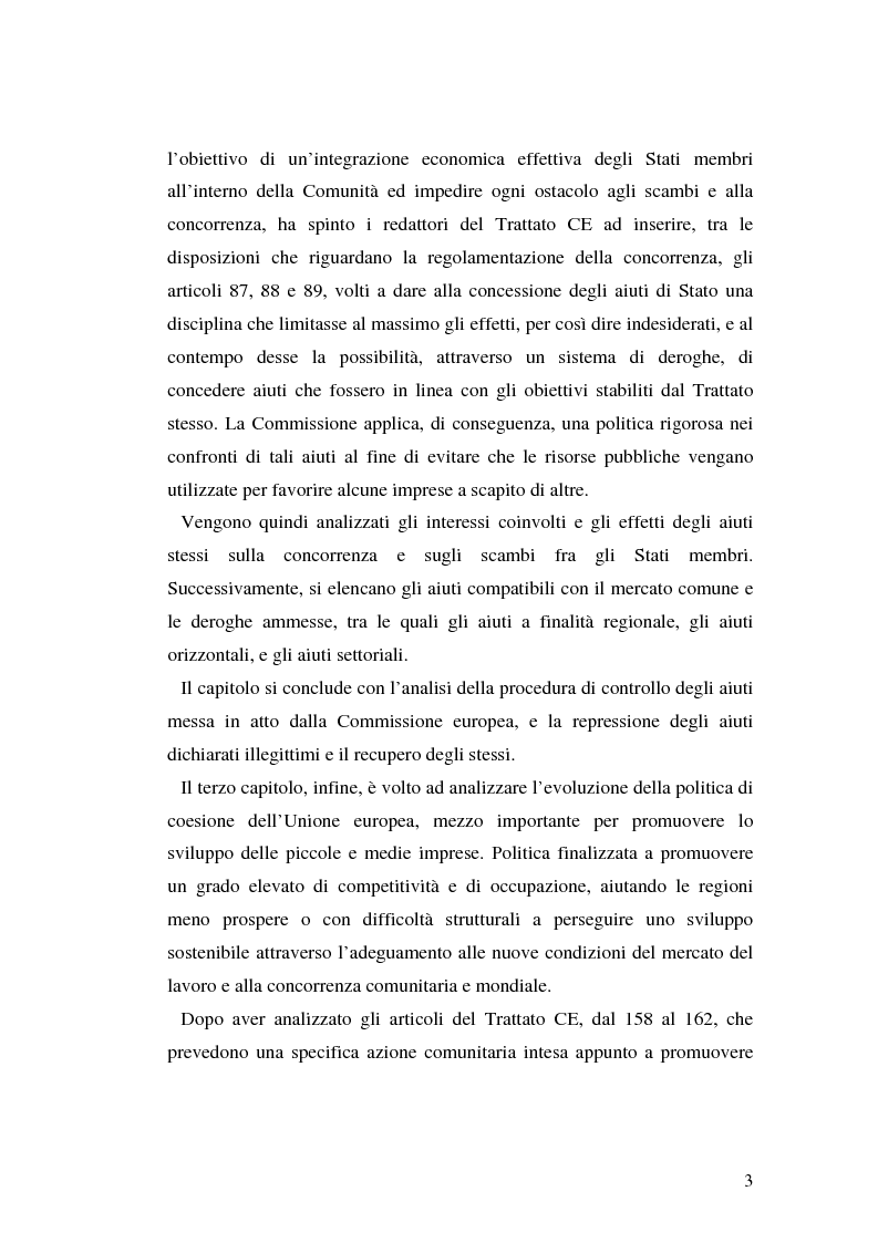 Anteprima della tesi: La disciplina degli aiuti alle piccole e medie imprese nell'Unione Europea, Pagina 3