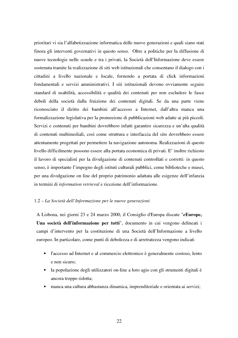 Anteprima della tesi: Bambini nel web: un'indagine sugli aspetti sociologici, psicologici e comunicativi, Pagina 15