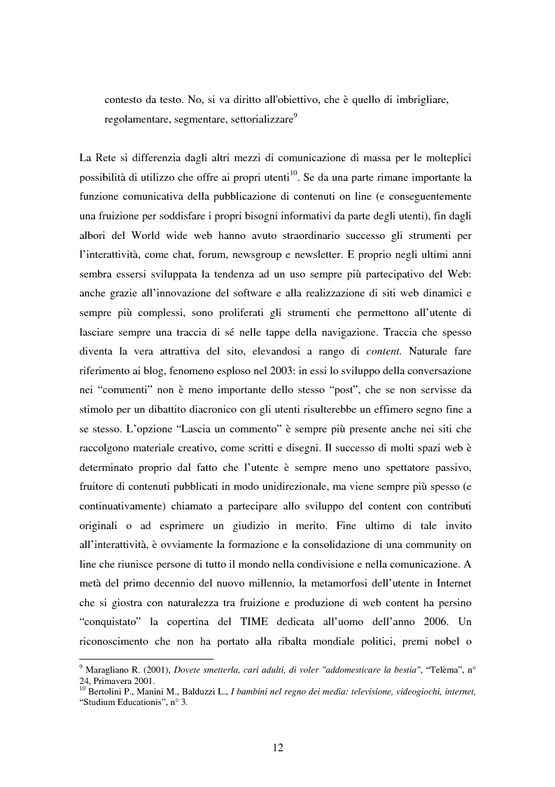 Anteprima della tesi: Bambini nel web: un'indagine sugli aspetti sociologici, psicologici e comunicativi, Pagina 6