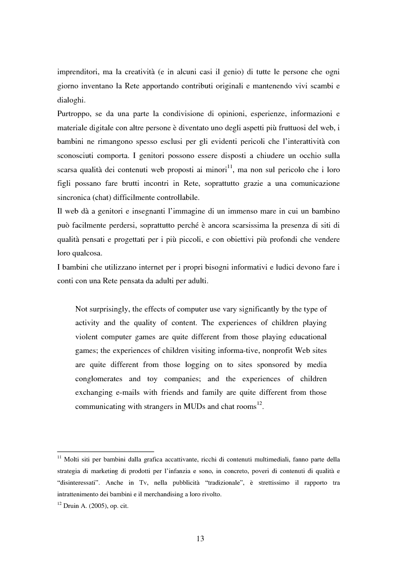 Anteprima della tesi: Bambini nel web: un'indagine sugli aspetti sociologici, psicologici e comunicativi, Pagina 7