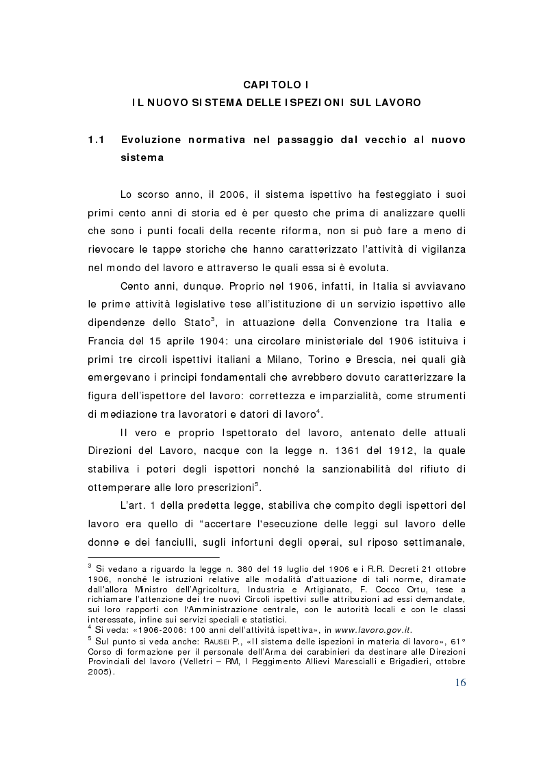 Anteprima della tesi: D. Lgs. 124/2004. Le novità della riforma dei servizi ispettivi, Pagina 8