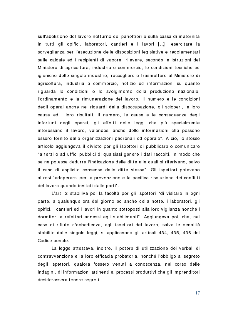 Anteprima della tesi: D. Lgs. 124/2004. Le novità della riforma dei servizi ispettivi, Pagina 9