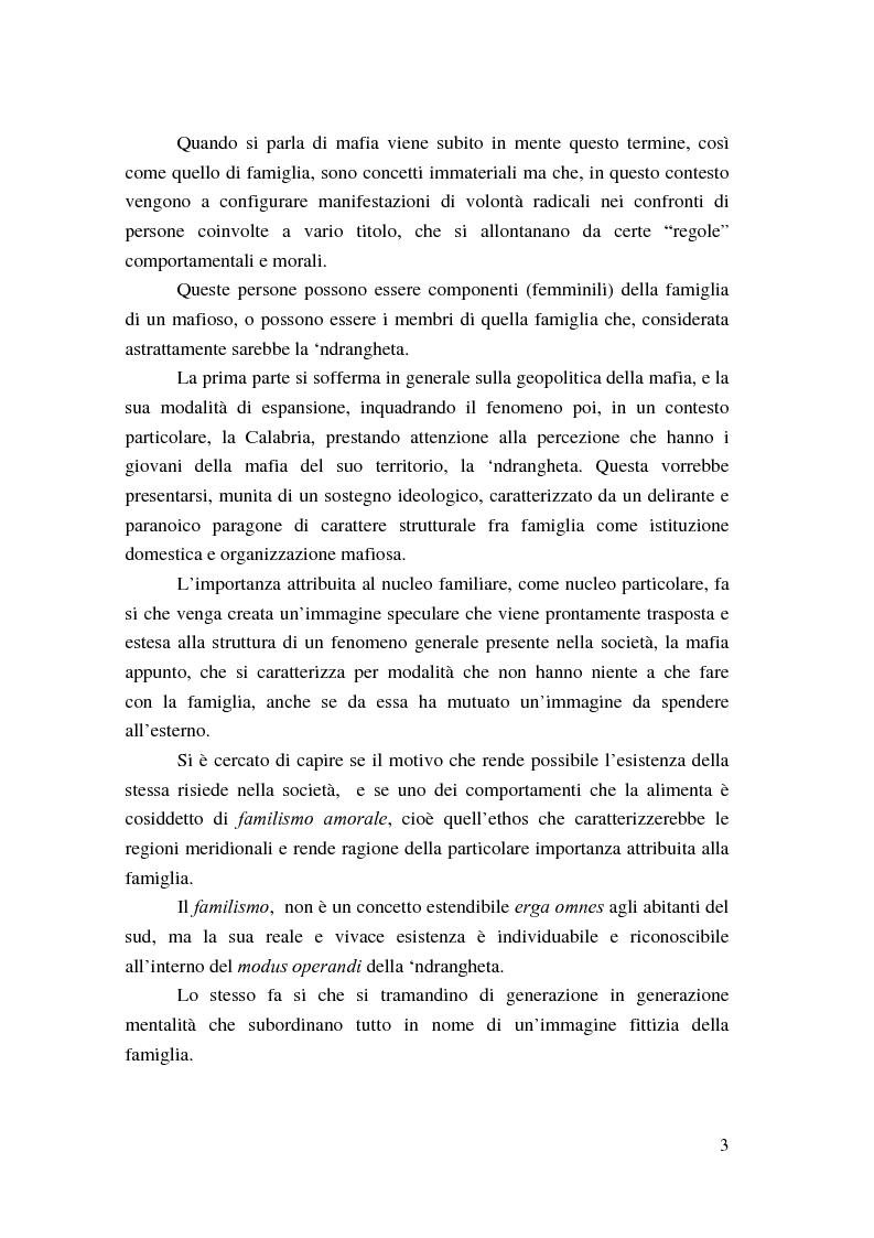 Anteprima della tesi: La famiglia mafiosa e le donne, Pagina 2