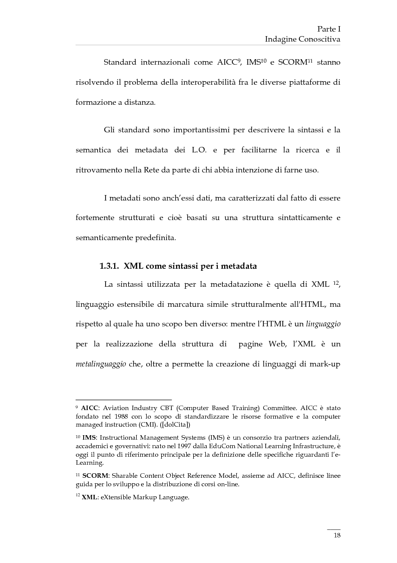 Anteprima della tesi: Qualità di Learning Object Repository. Valutazione degli aspetti architetturali, Pagina 11