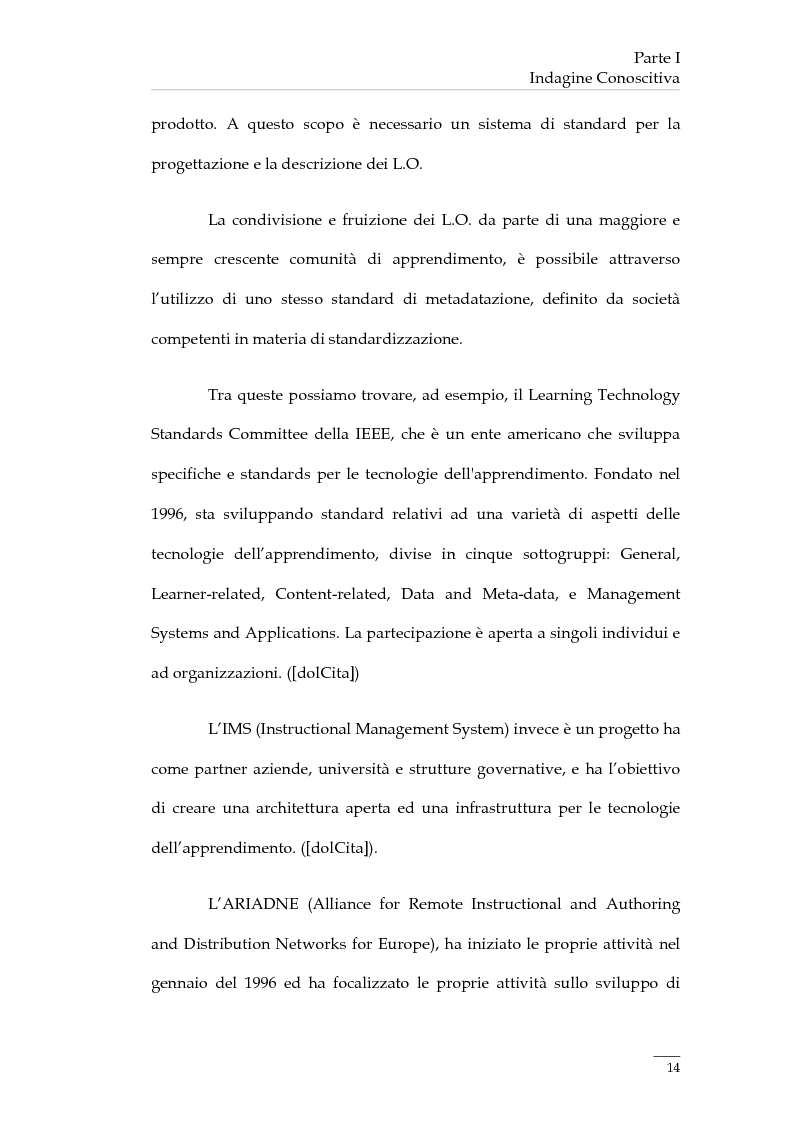 Anteprima della tesi: Qualità di Learning Object Repository. Valutazione degli aspetti architetturali, Pagina 7