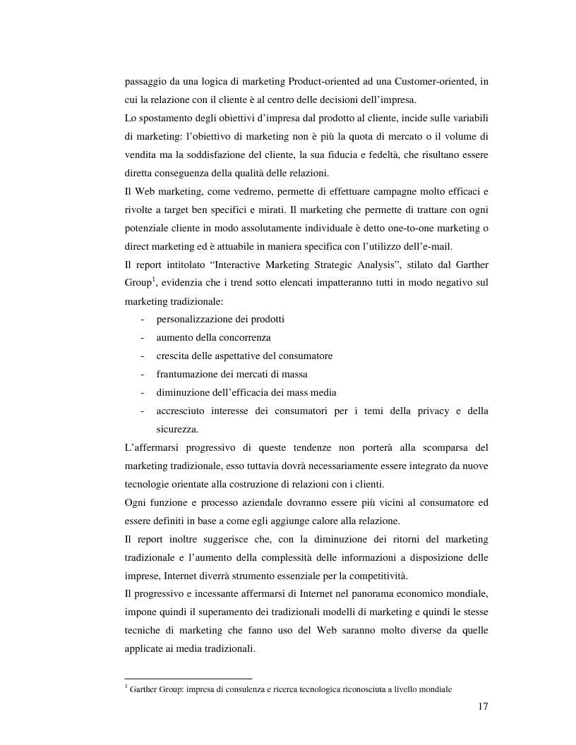 Anteprima della tesi: Il web marketing in italia e gli strumenti a disposizione delle imprese. Applicazione reale di search engine marketing, Pagina 9