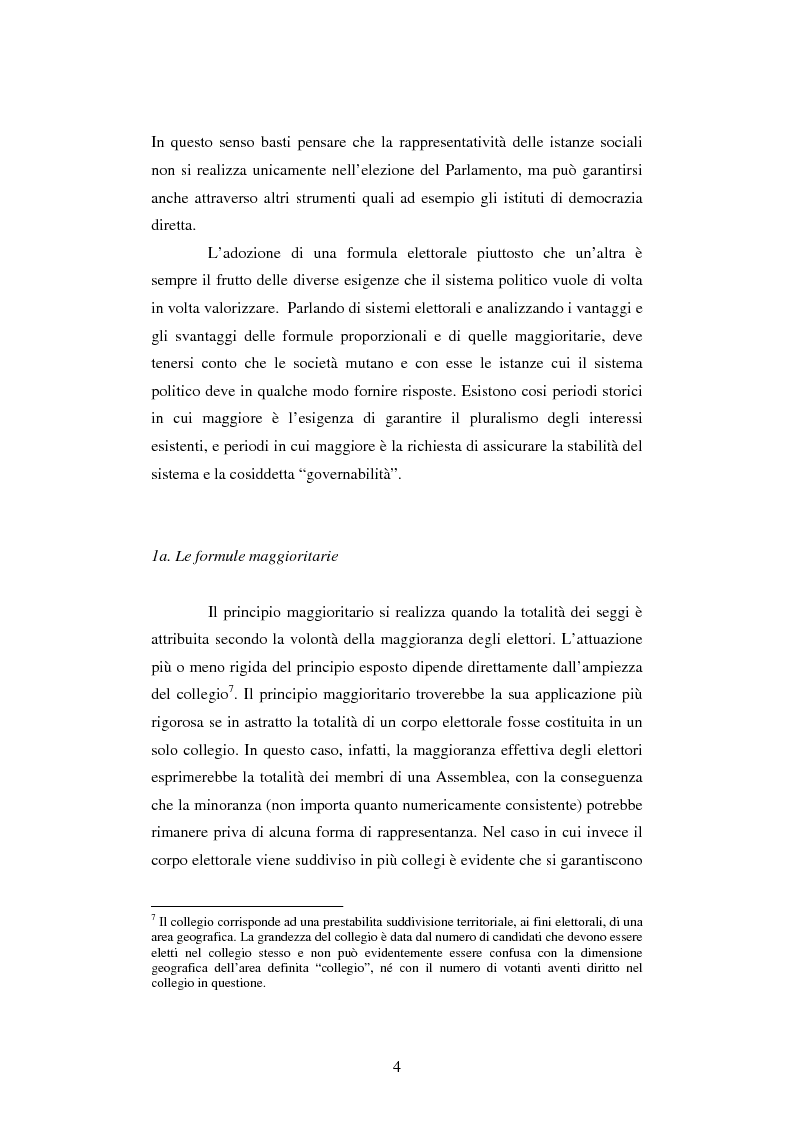 Anteprima della tesi: L'incidenza del sistema elettorale sul rapporto governo - parlamento, Pagina 4