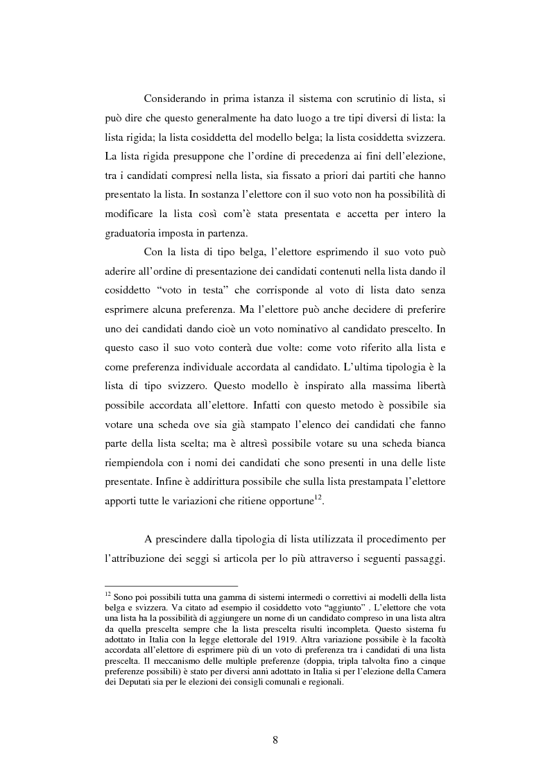 Anteprima della tesi: L'incidenza del sistema elettorale sul rapporto governo - parlamento, Pagina 8
