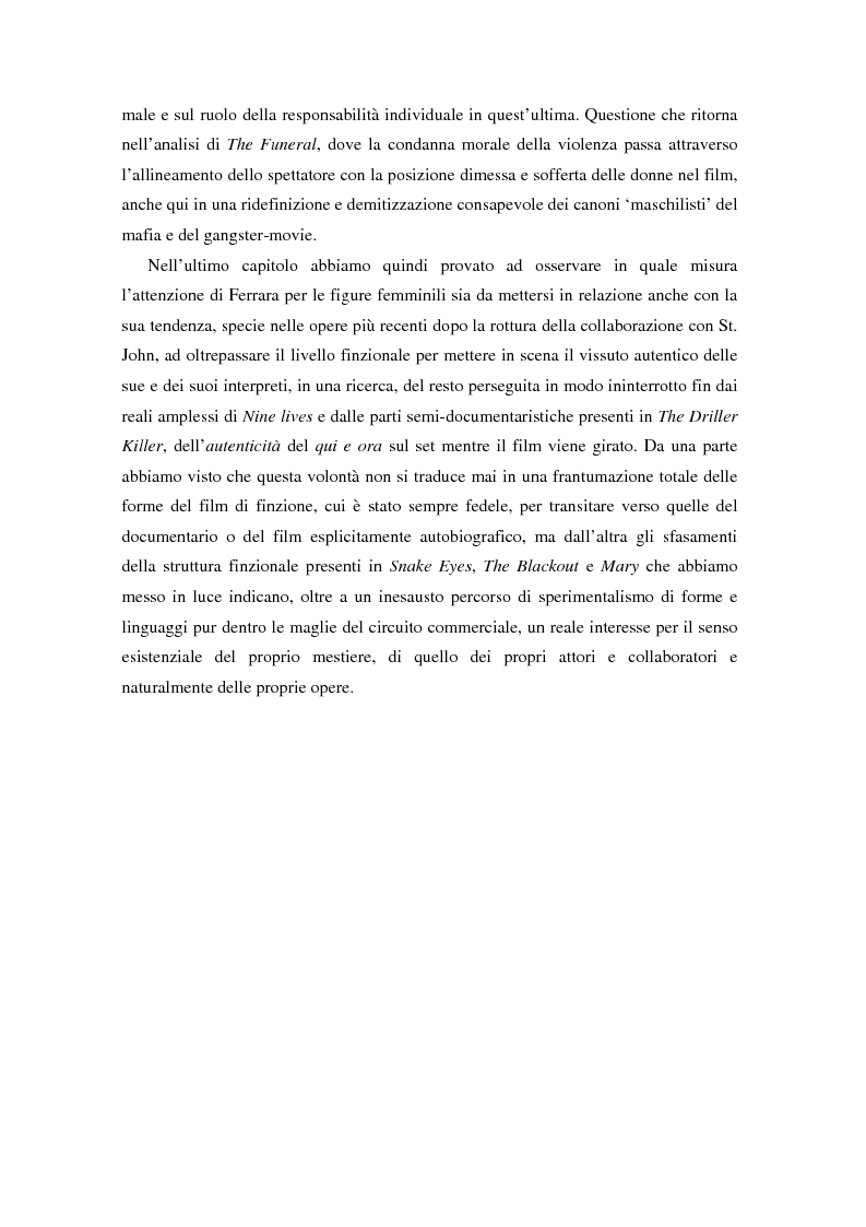 Anteprima della tesi: Le figure femminili nel cinema di Abel Ferrara, Pagina 4
