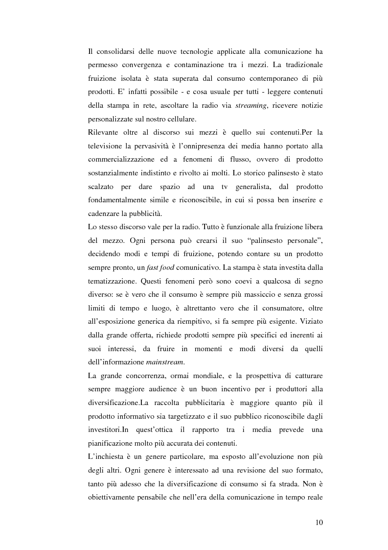 Anteprima della tesi: Il giornalismo d'inchiesta: nuovi spazi di ridefinizione, Pagina 7