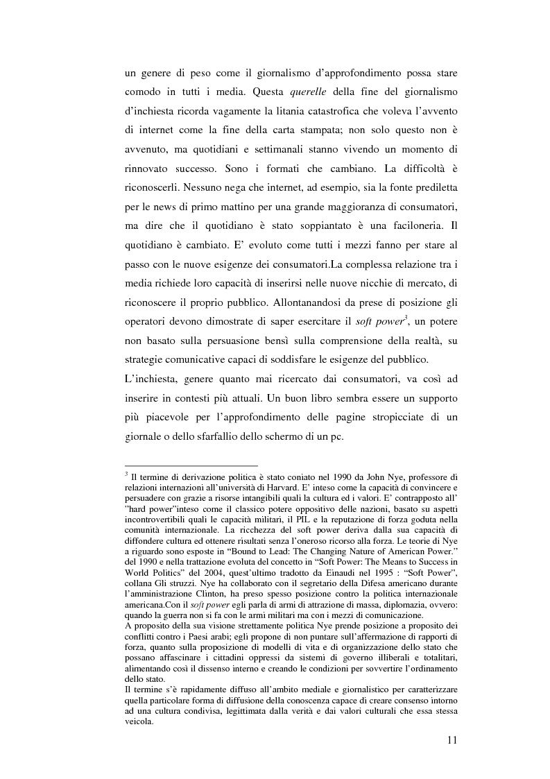 Anteprima della tesi: Il giornalismo d'inchiesta: nuovi spazi di ridefinizione, Pagina 8