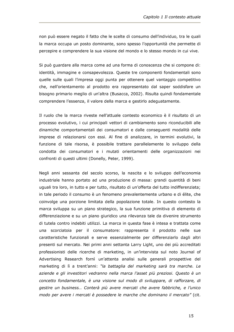 Anteprima della tesi: La comunicazione integrata come fonte dell’immagine di marca. Una verifica empirica: il caso Barilla., Pagina 10