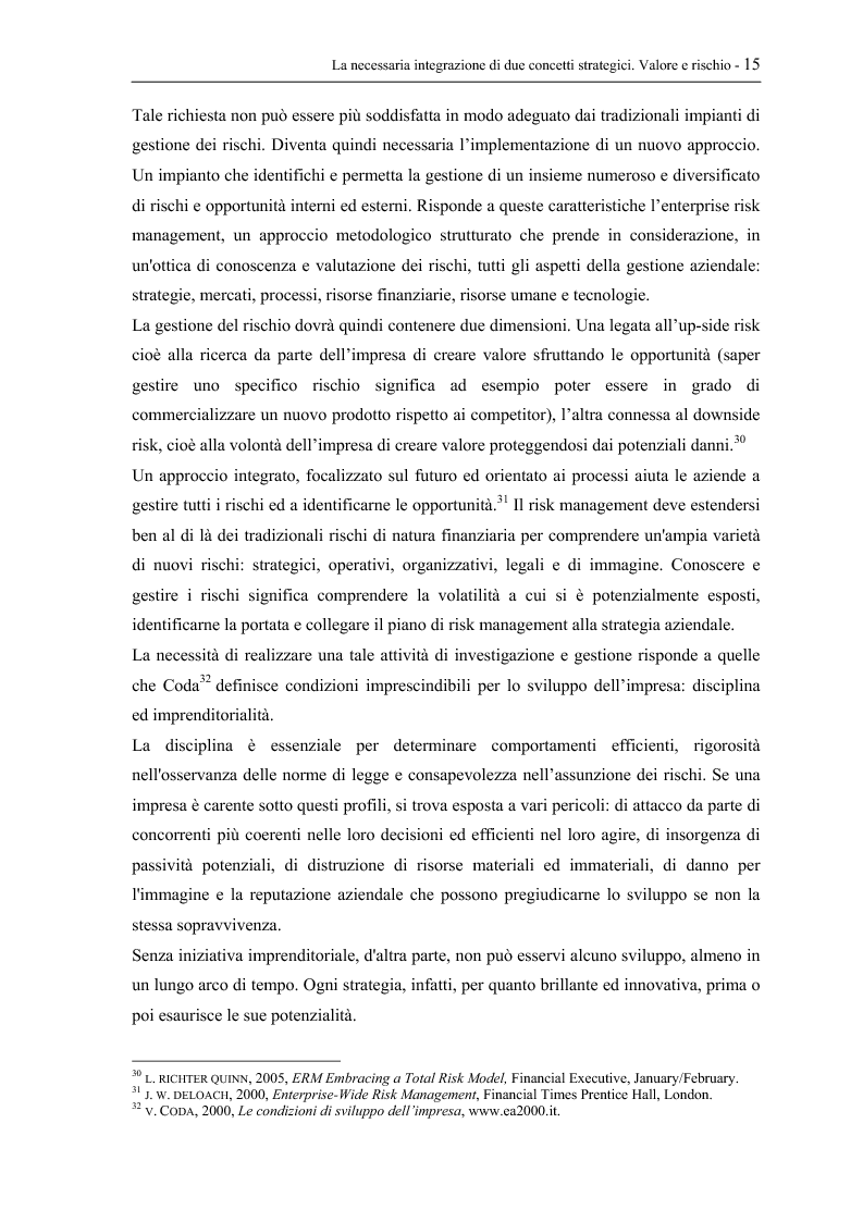 Anteprima della tesi: Il rischio nell'impresa. Concetti, prospettive d’analisi, principi di gestione, Pagina 15