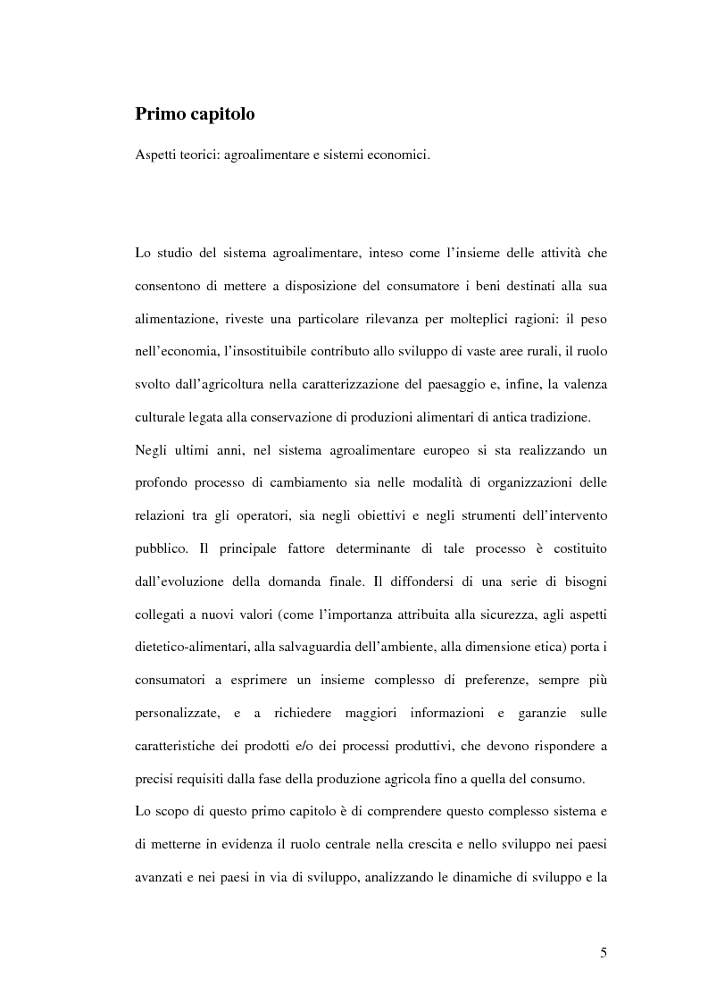 Anteprima della tesi: Innovazione e competitività nei sistemi agroalimentari: il ruolo delle politiche dell'Unione Europea, Pagina 5