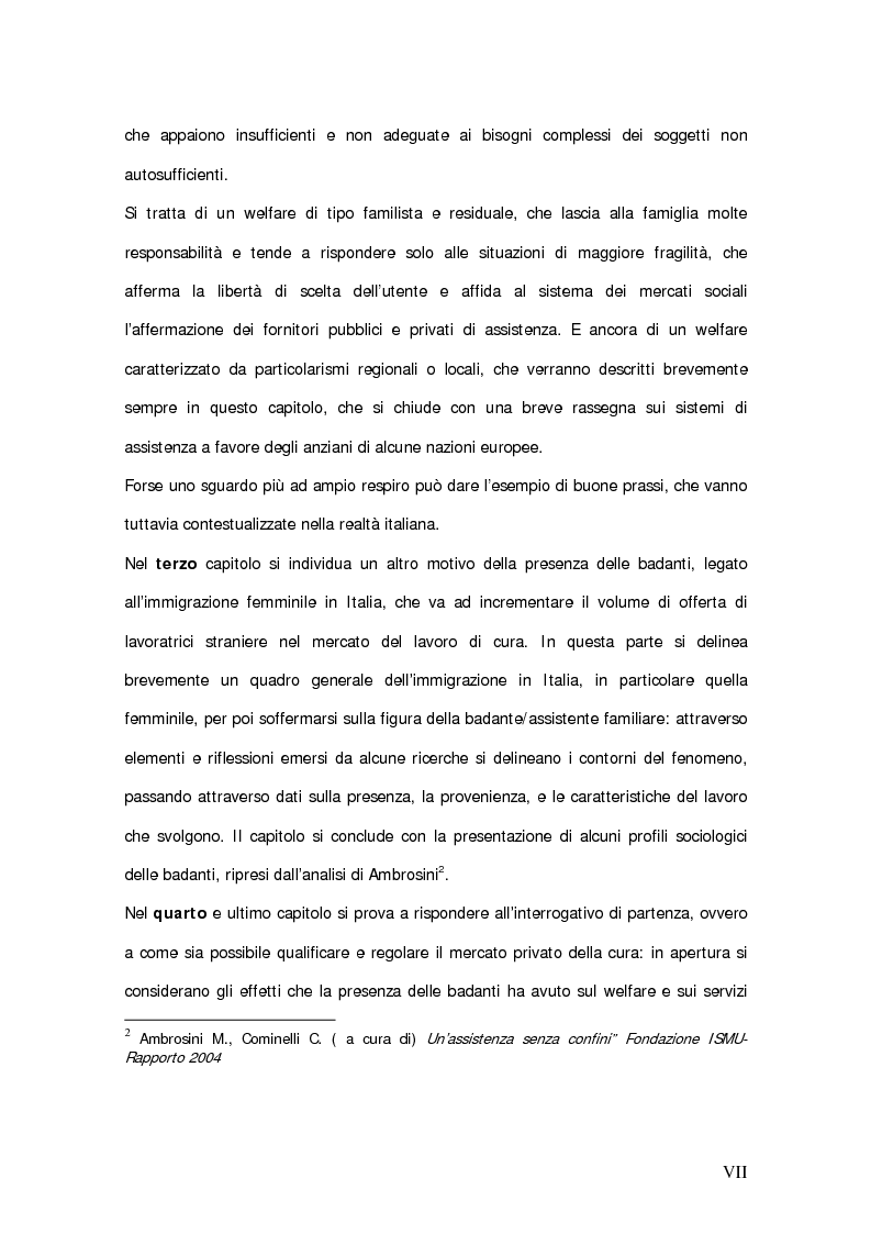 Anteprima della tesi: Lavoro di cura domiciliare e immigrazione femminile: quali prospettive di politica sociale?, Pagina 4