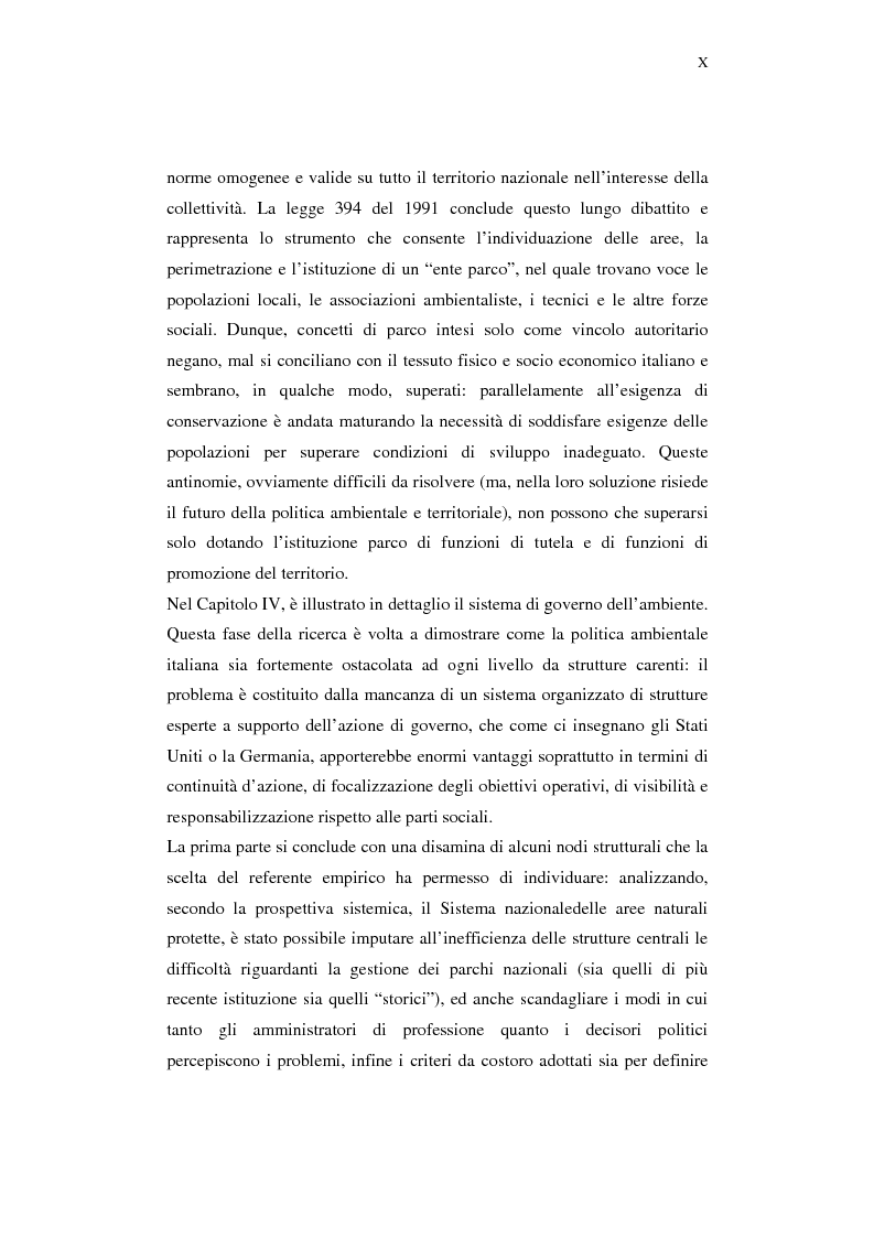 Anteprima della tesi: Attori ed interessi nel processo di costituzione di una politica ambientale: il caso del Parco Nazionale del Gargano., Pagina 4