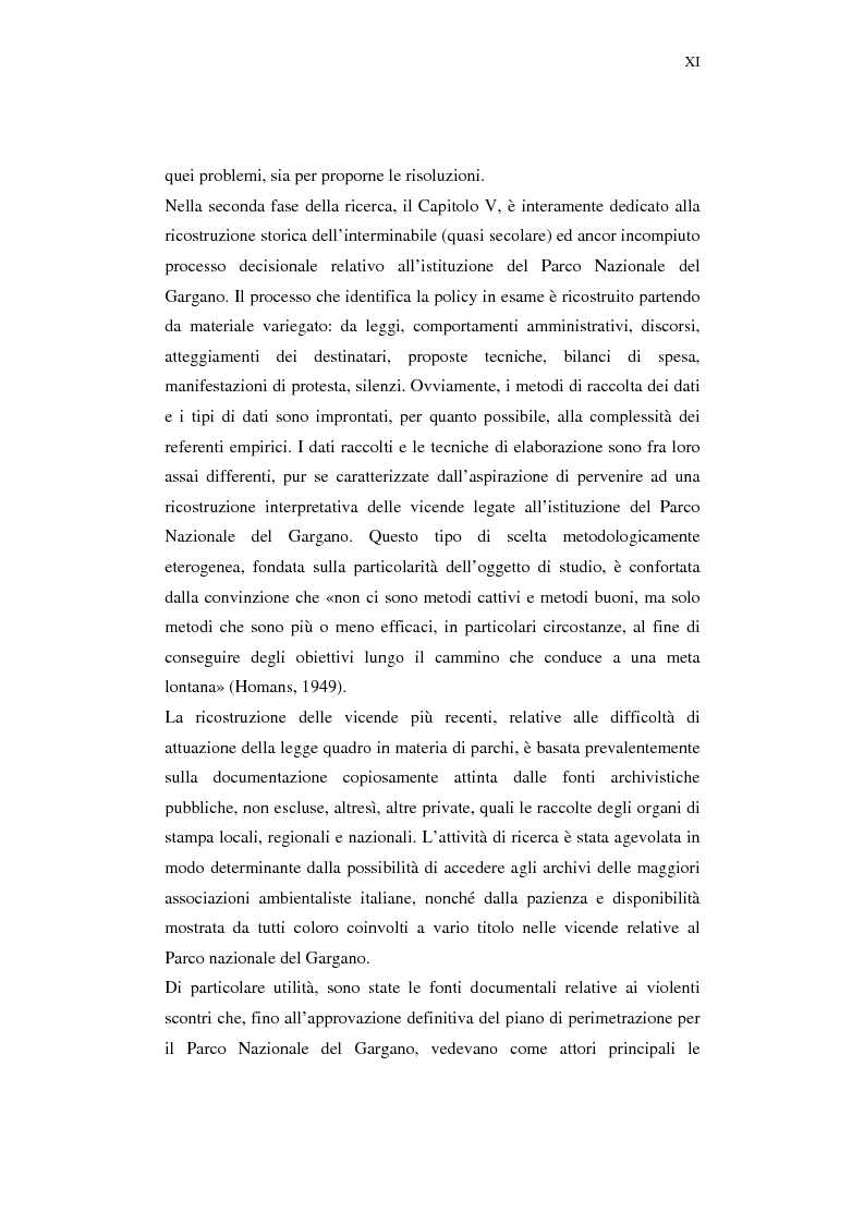 Anteprima della tesi: Attori ed interessi nel processo di costituzione di una politica ambientale: il caso del Parco Nazionale del Gargano., Pagina 5