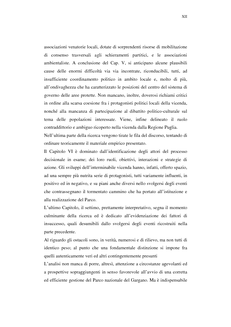 Anteprima della tesi: Attori ed interessi nel processo di costituzione di una politica ambientale: il caso del Parco Nazionale del Gargano., Pagina 6
