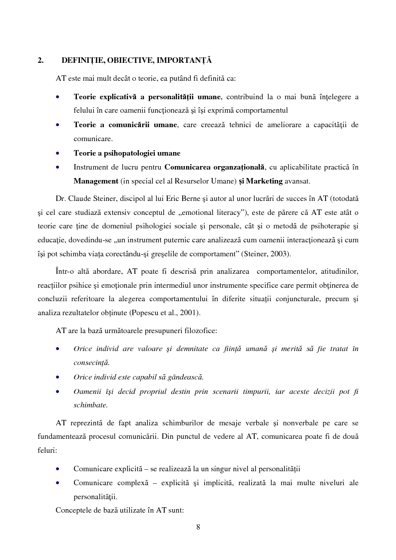 Anteprima della tesi: Analiza Tranzactionala si Organizatia, Pagina 3