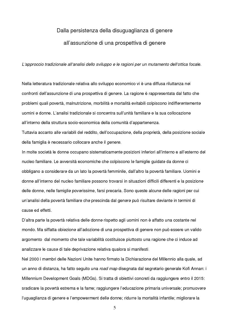 Anteprima della tesi: Disuguaglianza di genere e sviluppo economico, Pagina 2