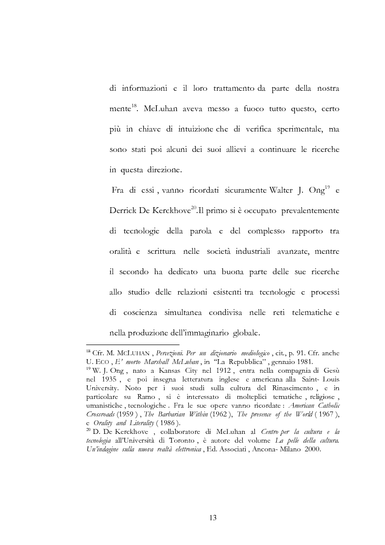 Anteprima della tesi: Marshall McLuhan e la comprensione dei media, Pagina 13