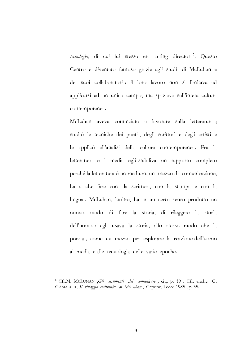 Anteprima della tesi: Marshall McLuhan e la comprensione dei media, Pagina 3