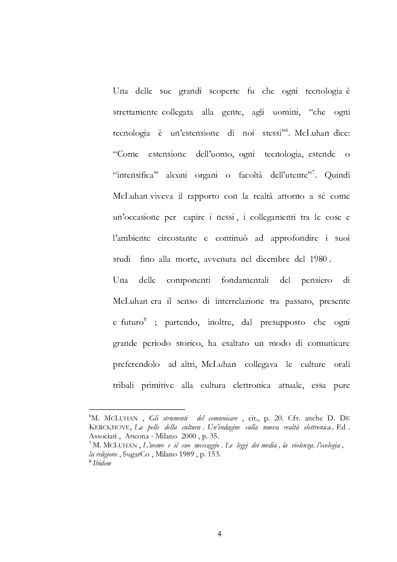 Anteprima della tesi: Marshall McLuhan e la comprensione dei media, Pagina 4