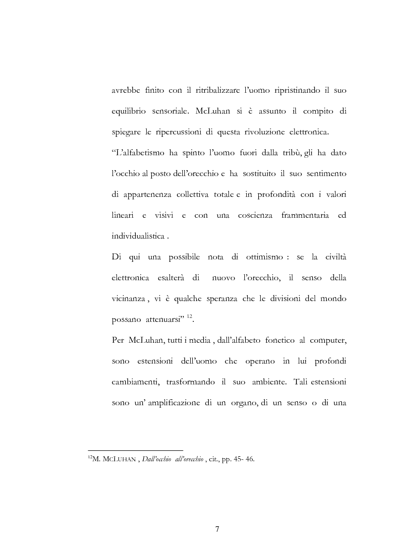 Anteprima della tesi: Marshall McLuhan e la comprensione dei media, Pagina 7
