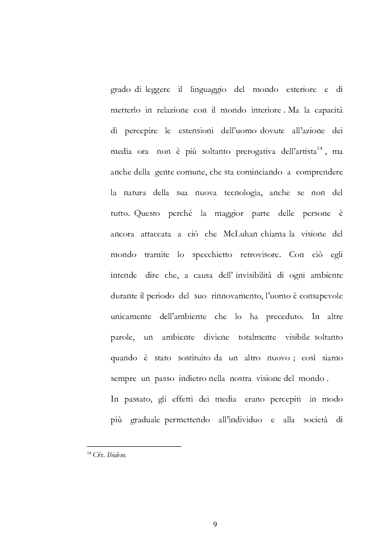 Anteprima della tesi: Marshall McLuhan e la comprensione dei media, Pagina 9