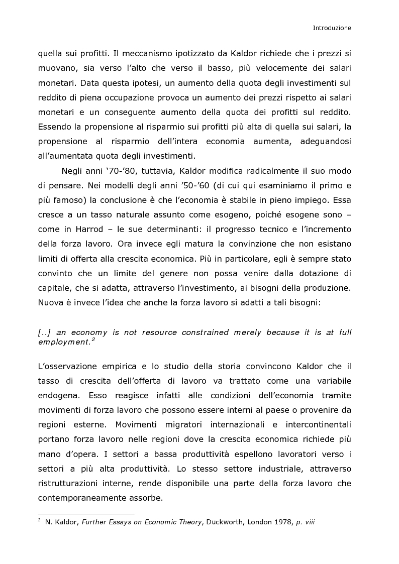 Anteprima della tesi: Tasso di crescita effettivo, naturale e garantito in Harrod e Kaldor, Pagina 2