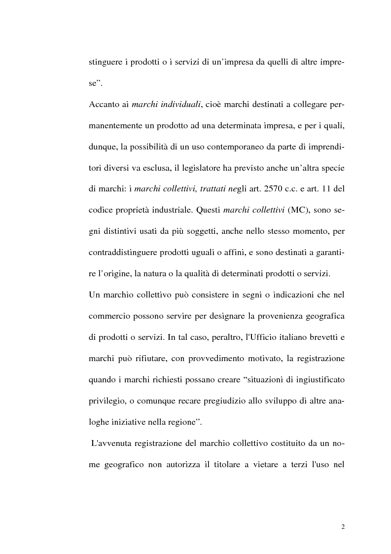 Anteprima della tesi: I marchi a tutela dei prodotti agroalimentari, Pagina 2