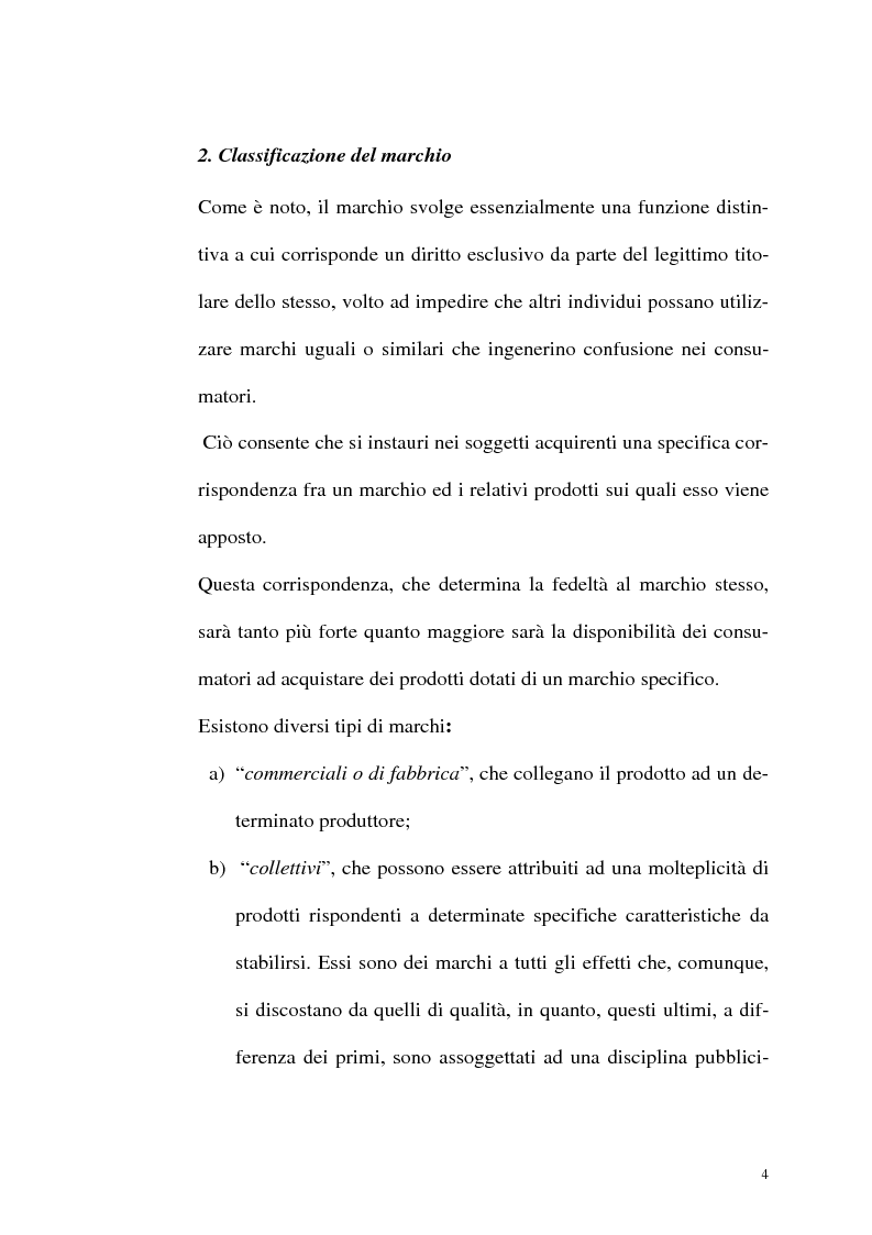 Anteprima della tesi: I marchi a tutela dei prodotti agroalimentari, Pagina 4