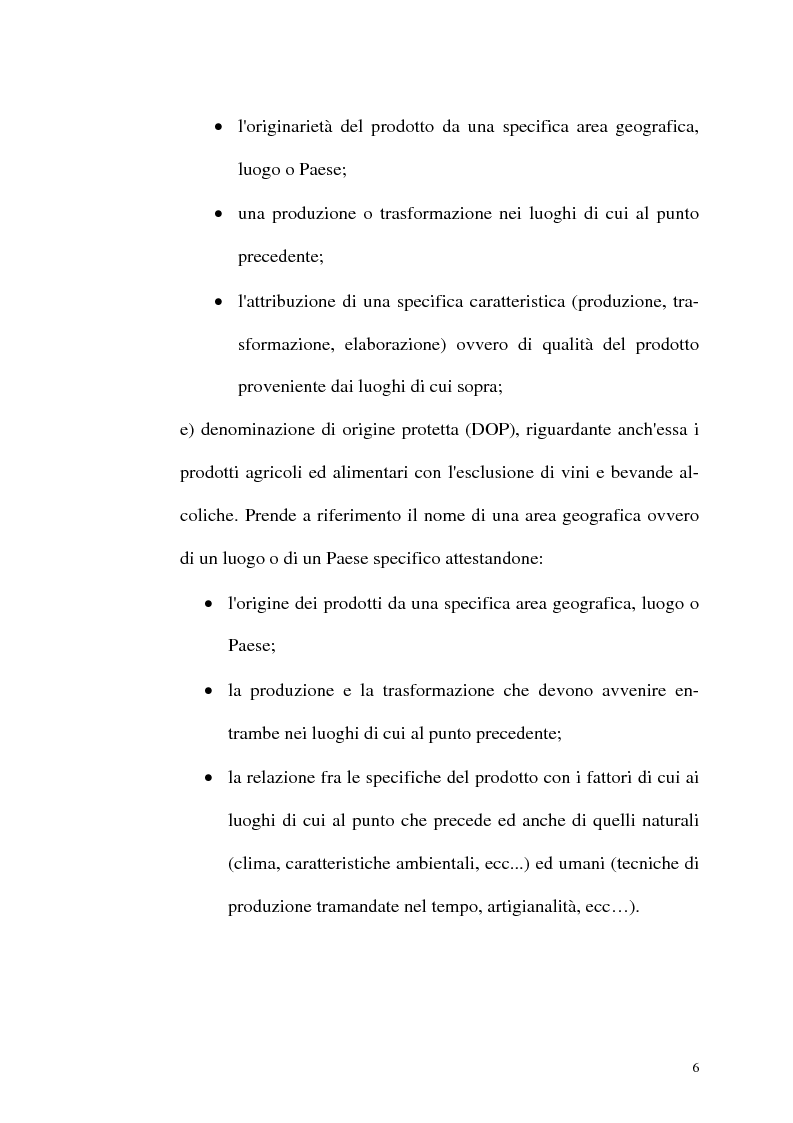 Anteprima della tesi: I marchi a tutela dei prodotti agroalimentari, Pagina 6