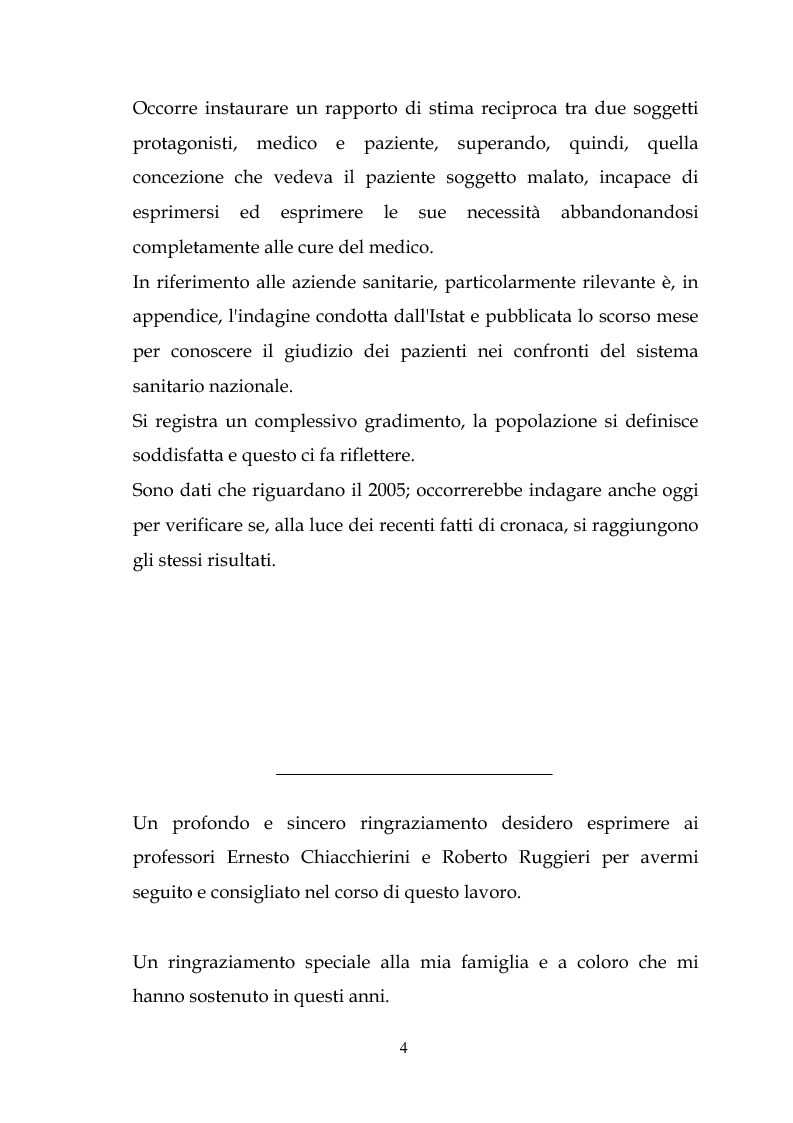 Anteprima della tesi: Raggiungere il successo attraverso la ''customer satisfaction''. Il caso delle aziende sanitarie, Pagina 4