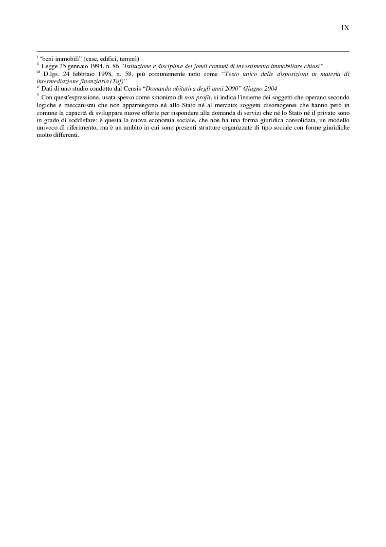Anteprima della tesi: Fondo immobiliare: possibile leva finanziaria per il rilancio del ''Social Housing'', Pagina 4