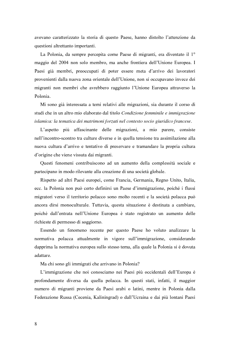 Anteprima della tesi: Polonia: frontiera dell'Unione Europea. La politica d'immigrazione nel contesto socio-giuridico polacco., Pagina 4