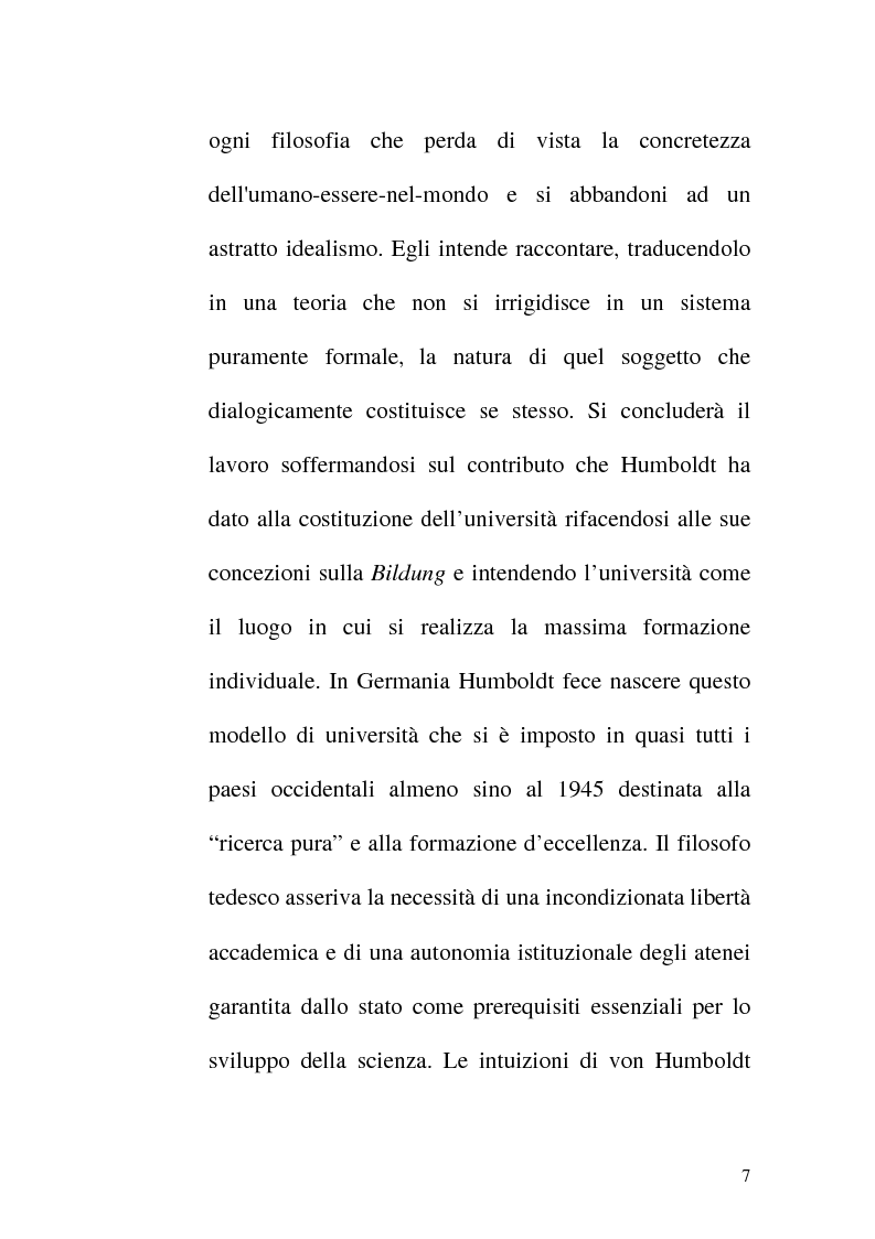 Anteprima della tesi: La costruzione dell'individualità nella filosofia politica di W. von Humboldt, Pagina 5