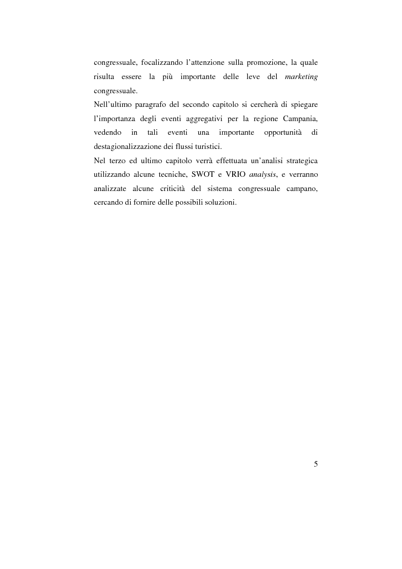 Anteprima della tesi: Il turismo congressuale in Campania, Pagina 2