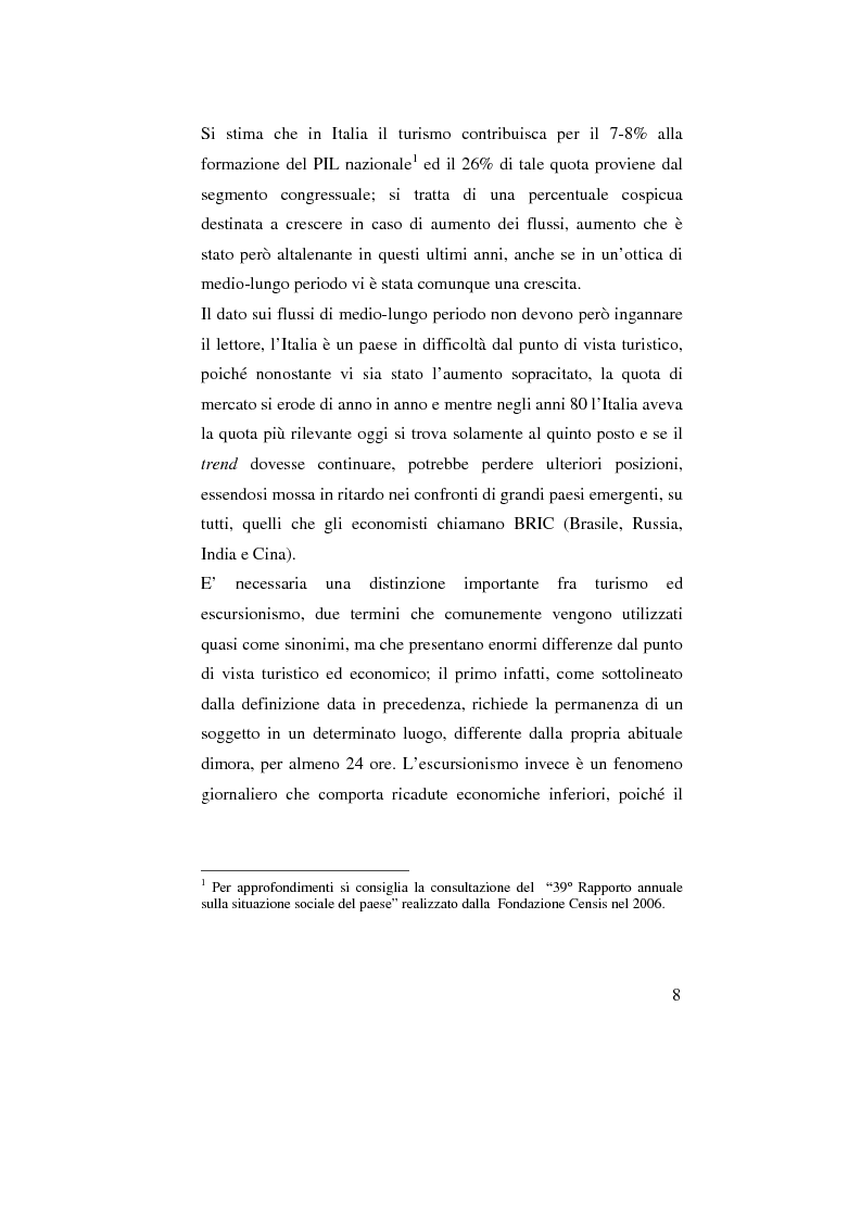 Anteprima della tesi: Il turismo congressuale in Campania, Pagina 5