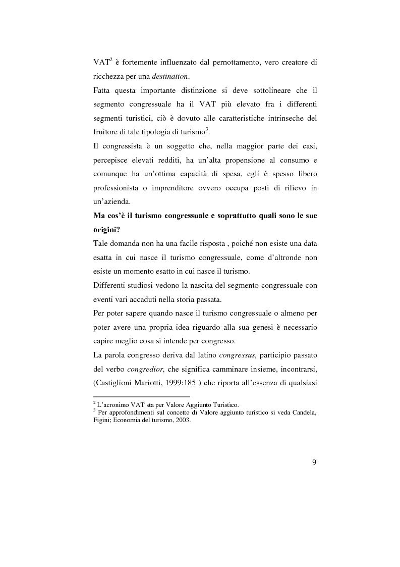 Anteprima della tesi: Il turismo congressuale in Campania, Pagina 6