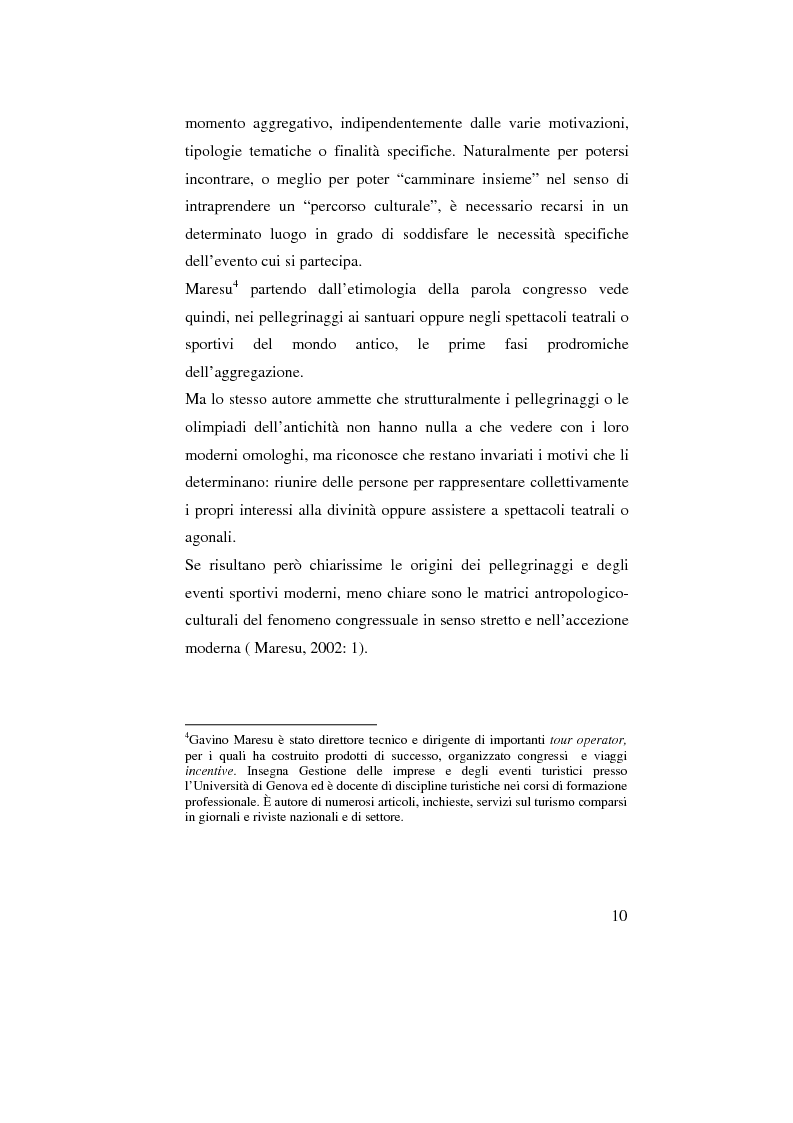 Anteprima della tesi: Il turismo congressuale in Campania, Pagina 7