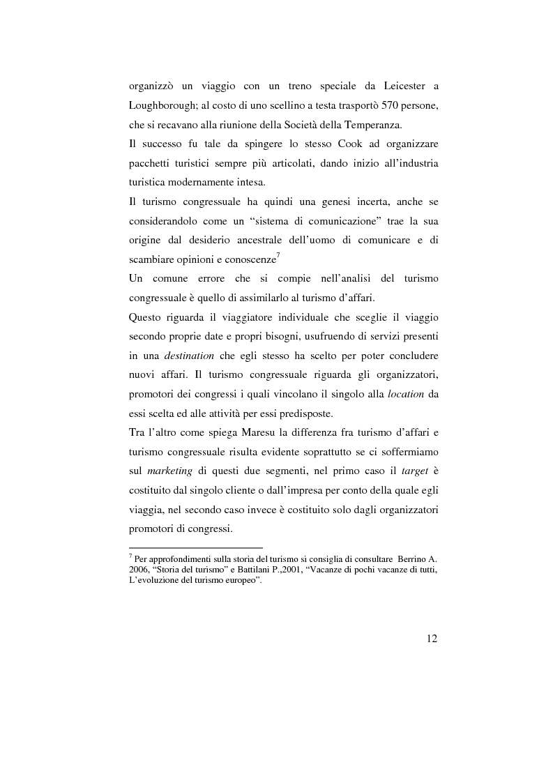 Anteprima della tesi: Il turismo congressuale in Campania, Pagina 9