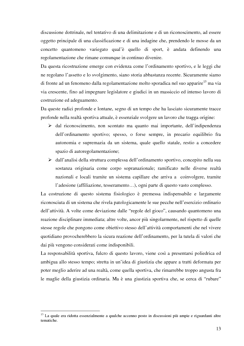 Anteprima della tesi: La responsabilità sportiva nell'ordinamento italiano e statunitense, Pagina 4