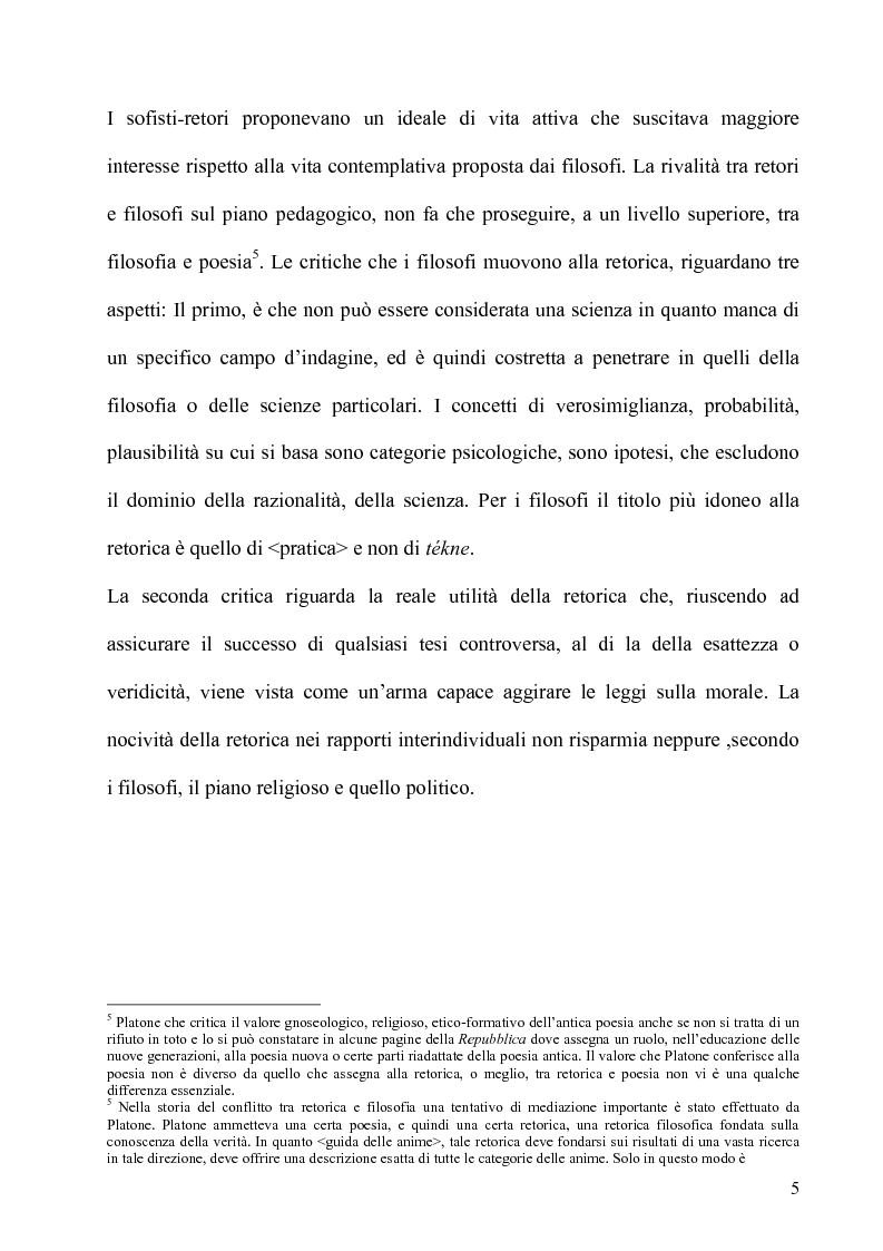 Anteprima della tesi: Le passioni nella retorica di Aristotele, Pagina 5