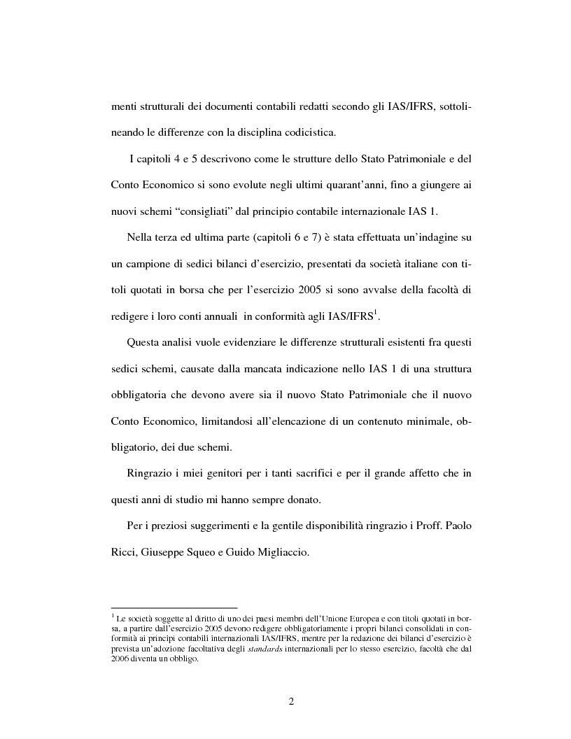 Anteprima della tesi: Prime esperienze di schemi di bilancio ''IAS'' in Italia: analisi comparata di società quotate, Pagina 2