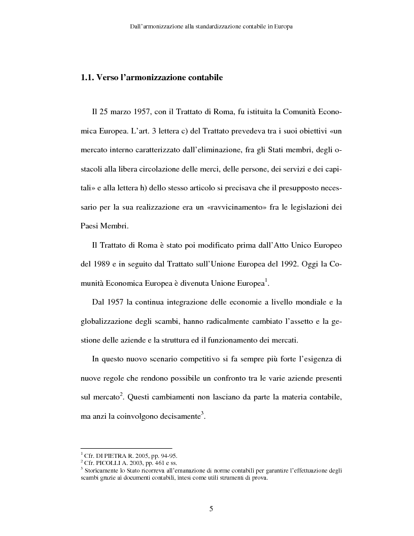 Anteprima della tesi: Prime esperienze di schemi di bilancio ''IAS'' in Italia: analisi comparata di società quotate, Pagina 5