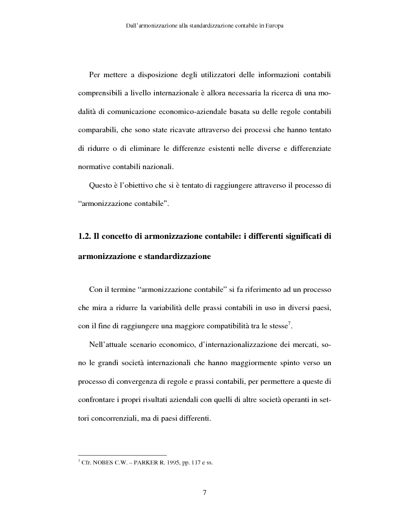 Anteprima della tesi: Prime esperienze di schemi di bilancio ''IAS'' in Italia: analisi comparata di società quotate, Pagina 7
