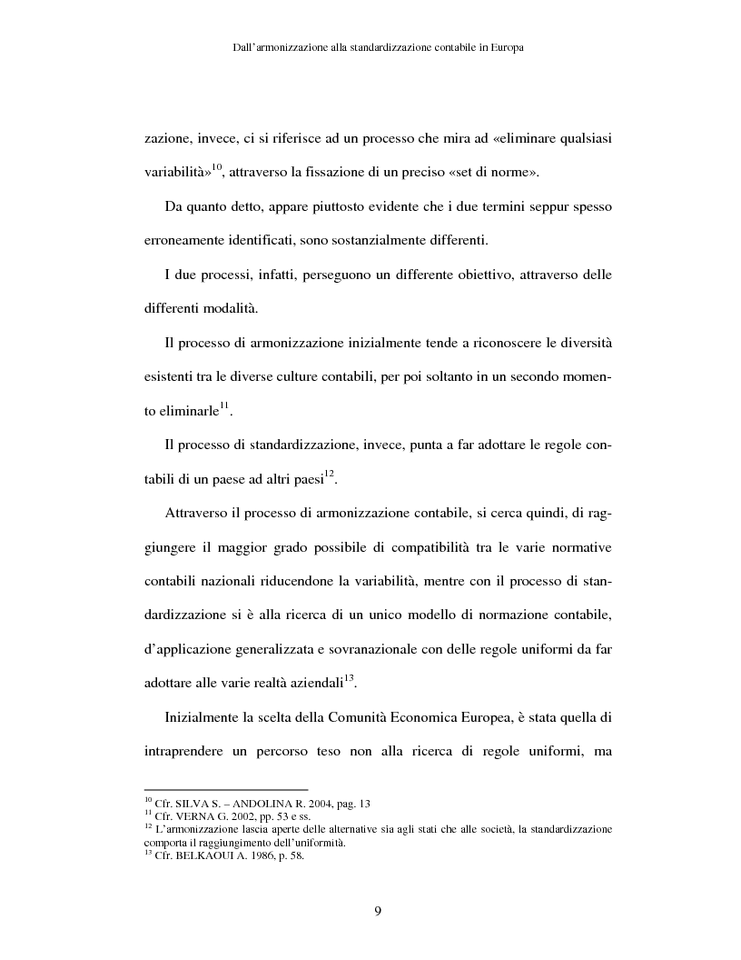 Anteprima della tesi: Prime esperienze di schemi di bilancio ''IAS'' in Italia: analisi comparata di società quotate, Pagina 9