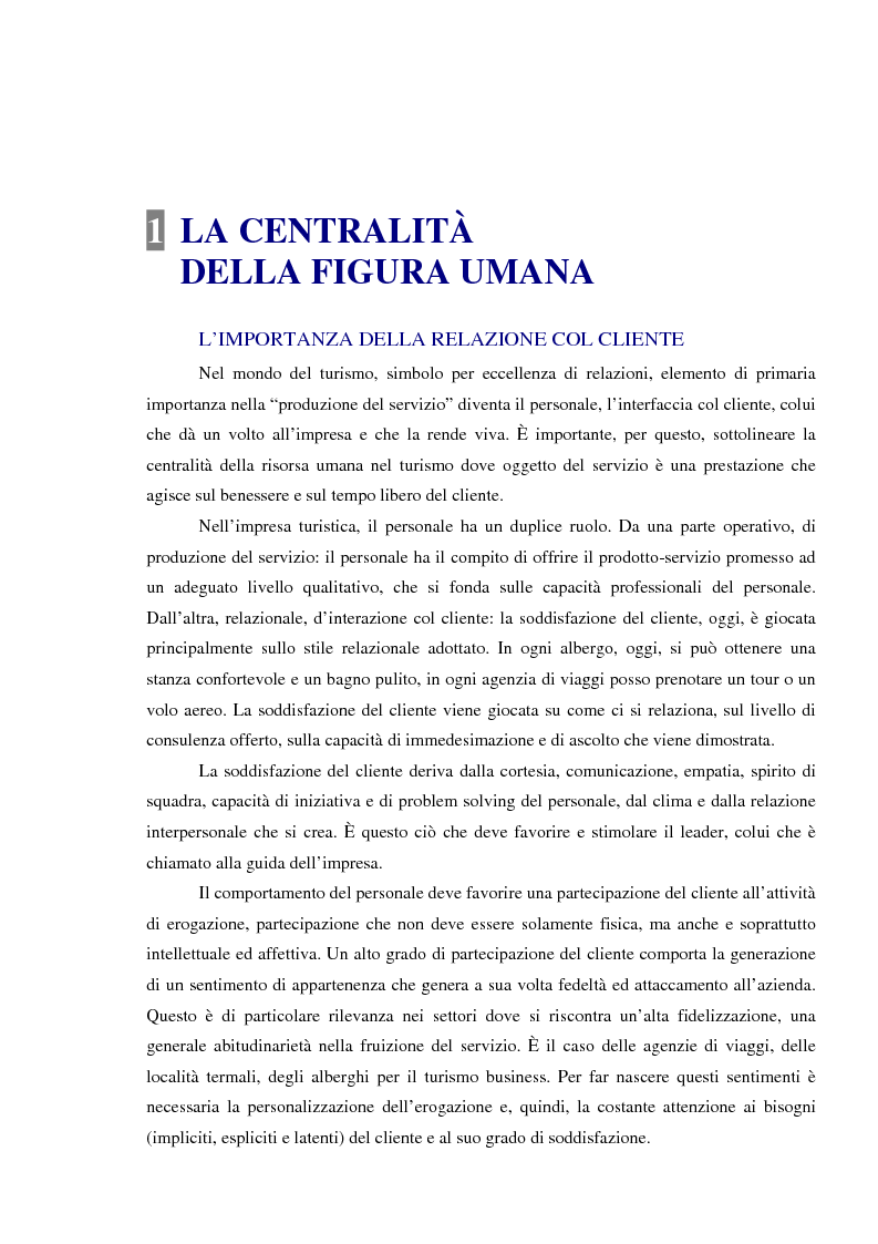 Anteprima della tesi: Leadership, gestire l'innovazione delle tecniche per promuovere la valorizzazione del capitale umano nelle imprese turistiche, Pagina 4